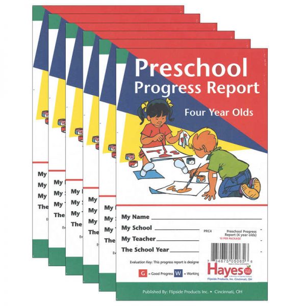 Hayes Preschool Progress Report, Four Year Olds, 10 Per Pack, 6 Packs