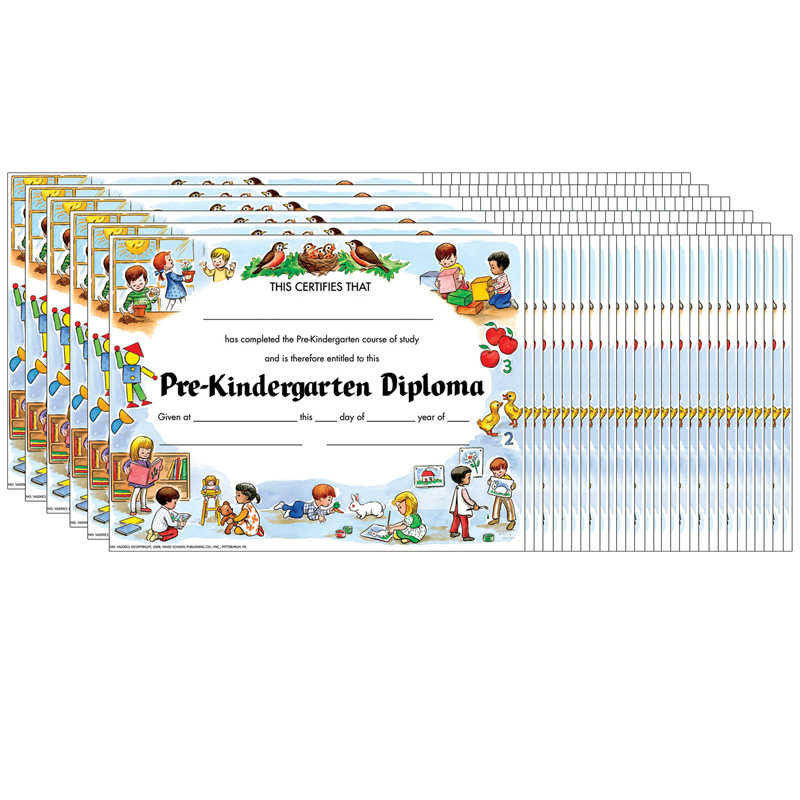30/pkg Hayes Kindergarten Diploma 