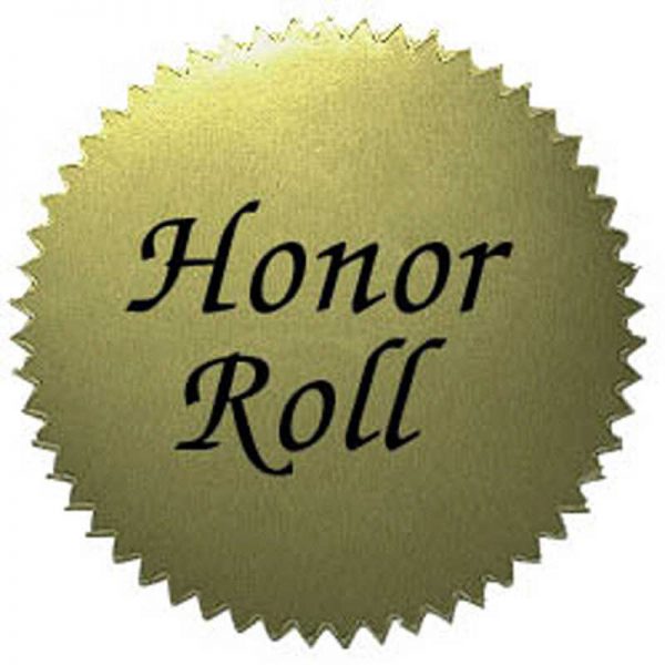 Hayes Gold Stickers, Honor Roll, Pack of 50