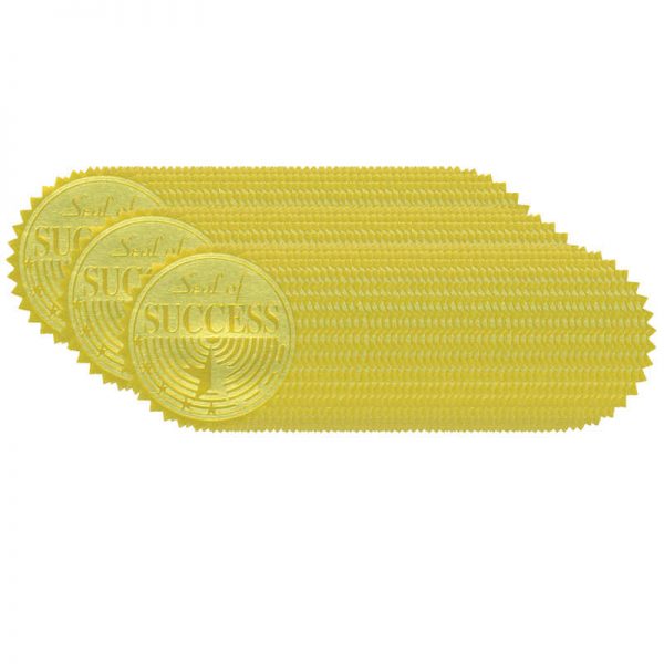 Hayes Gold Foil Embossed Seals, Seal of Success, 54 Per Pack, 3 Packs