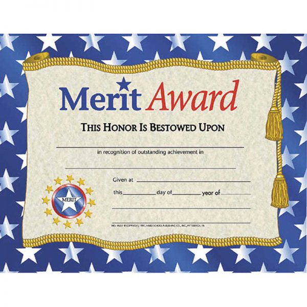 Hayes Merit Award Certificates, 30ct