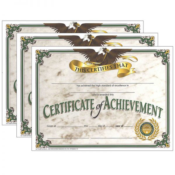 Hayes Certificate of Achievement, 30 Per Pack, 3 Packs