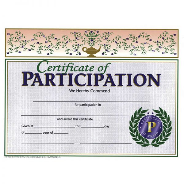 Hayes Certificate of Participation