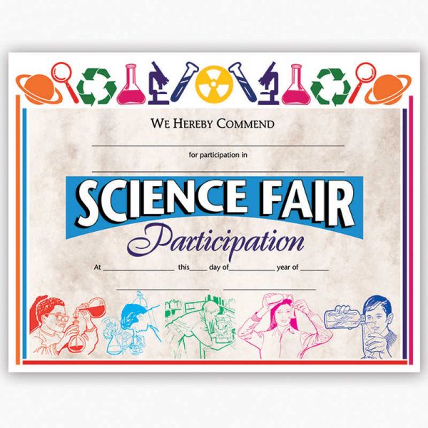 Hayes Science Fair Participation Award, 8.5" x 11", Pack of 30