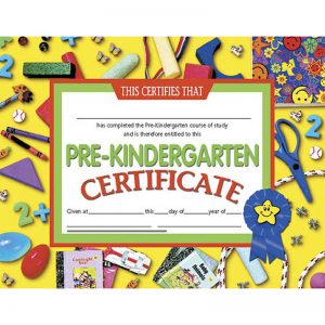 Hayes Pre-Kindergarten Certificate, 8.5" x 11", Pack of 30