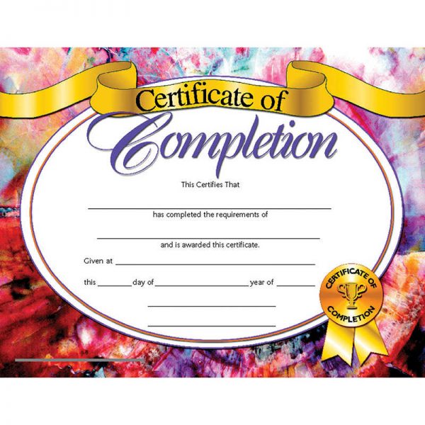 Hayes Certificate of Completion, 8.5" x 11", Pack of 30