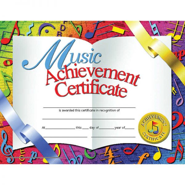 Hayes Music Achievement Certificate, 8.5" x 11", Pack of 30