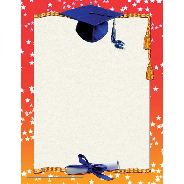 Hayes Graduation Border Certificate, 8-1/2" x 11", 50/pkg