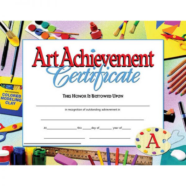 Hayes Art Achievement Certificate
