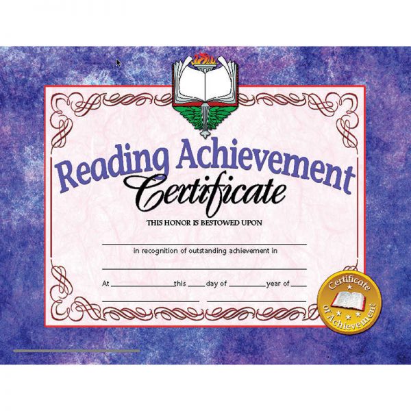 Hayes Reading Achievement Certificate, 30/pkg