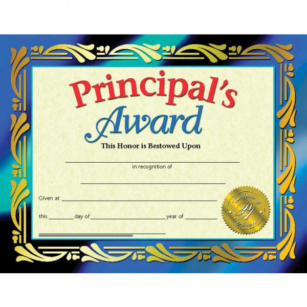 Hayes Principal's Award, 8-1/2" x 11", 30/set