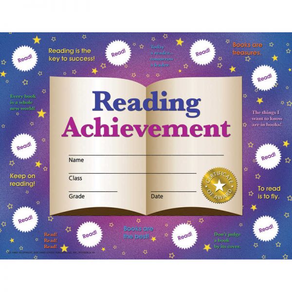 Hayes Reading Achievement Certificates and Reward Seals, 8.5" x 11", 30 Certificates