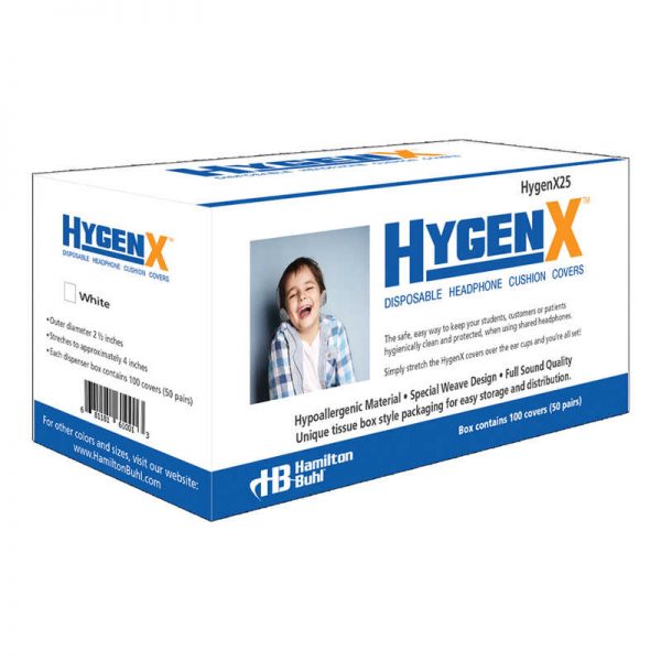 HamiltonBuhl® HygenX Disposable Headphone Covers, On-Ear, 50 Pairs