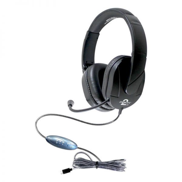HamiltonBuhl® MACH-2™ Multimedia Stereo Headset - Over-Ear with Steel Reinforced Gooseneck Mic