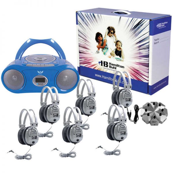 HamiltonBuhl® Basic Cassette/CD/AM-FM Listening Center 6 stations