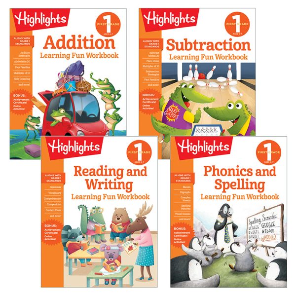 Highlights™ Learning Fun Workbooks First Grade, Set of 4