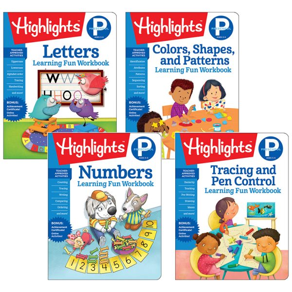 Highlights™ Preschool Learning Fun Workbooks, Set of 4