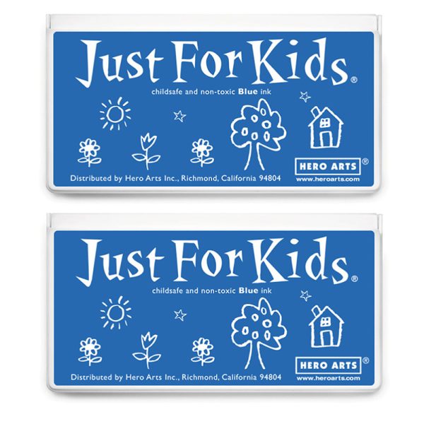 HERO ARTS Jumbo Just for Kids Stamp Pad, Blue, Pack of 2