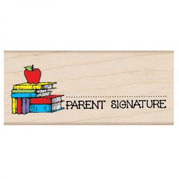 Hero Arts Parent Signature with Apple Stamp