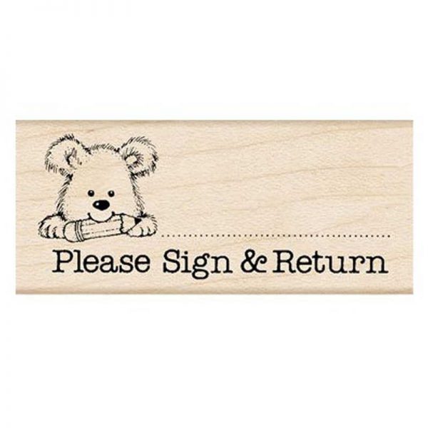 Hero Arts Please Sign & Return Pup Stamp