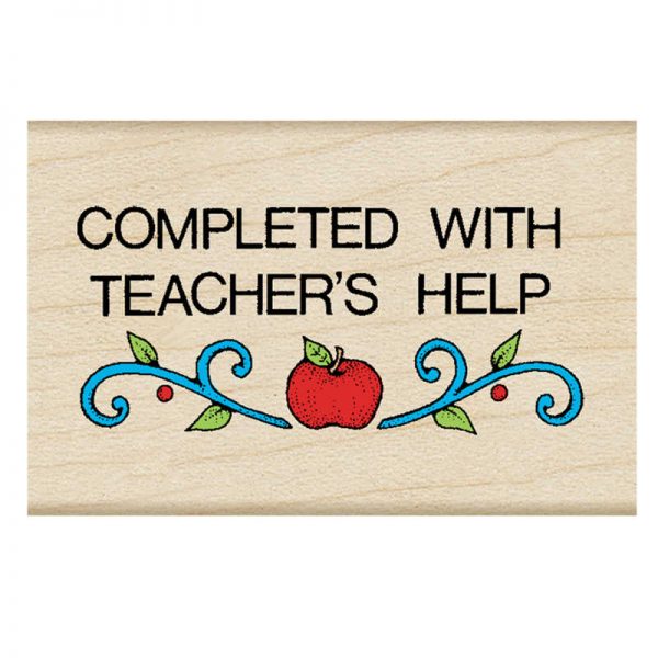 Hero Arts Completed With Teacher's Help Stamp