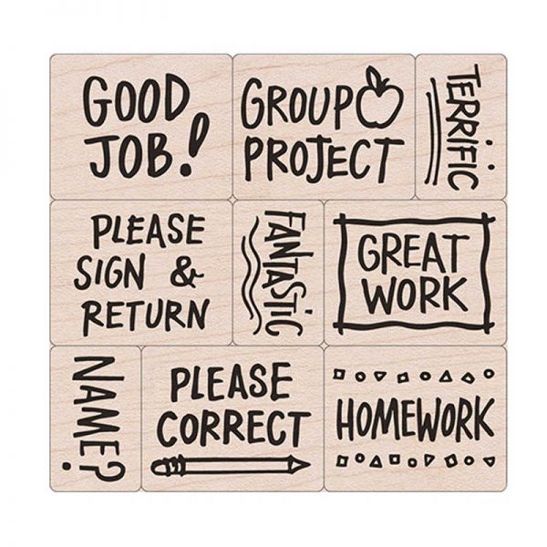 Hero Arts Big 'n' Little Notes From The Teacher Stamps, Set of 9