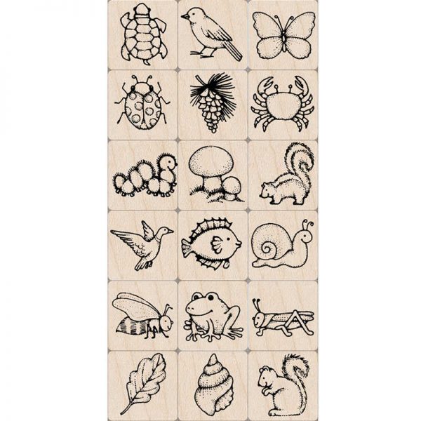 Hero Arts Ink 'n' Stamp Nature Stamps, Set of 18