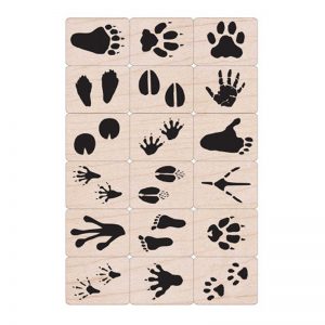 Hero Arts Ink 'n' Stamp Animal Prints Stamps, Set of 18