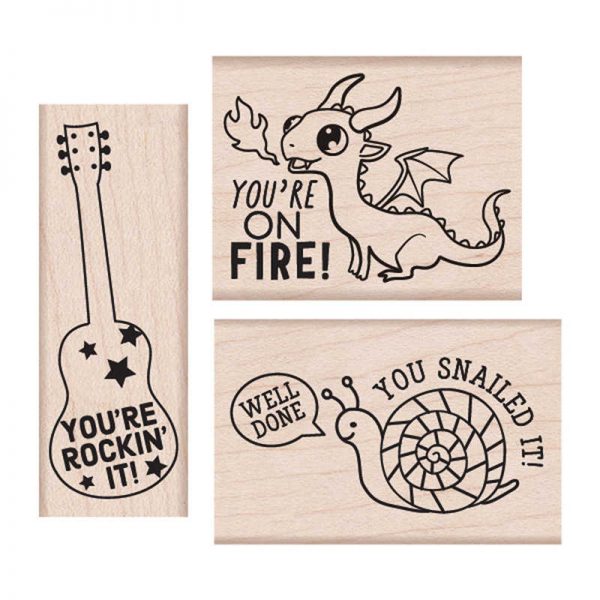 Hero Arts Rockin' It Wood Stamps Set