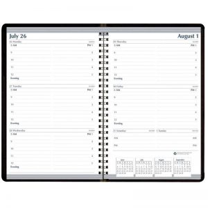 House of Doolittle™ Weekly Calendar Academic Planner, Horizontal Format, Black, 5" x 8", July-July