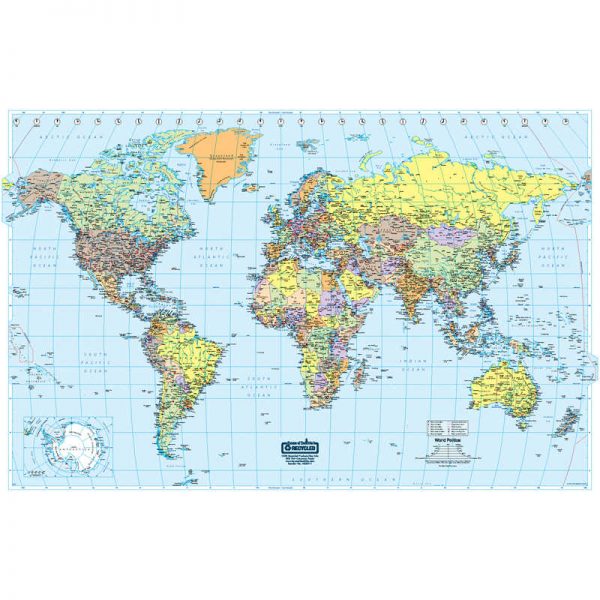 House of Doolittle™ Laminated World Map, 38" x 25"