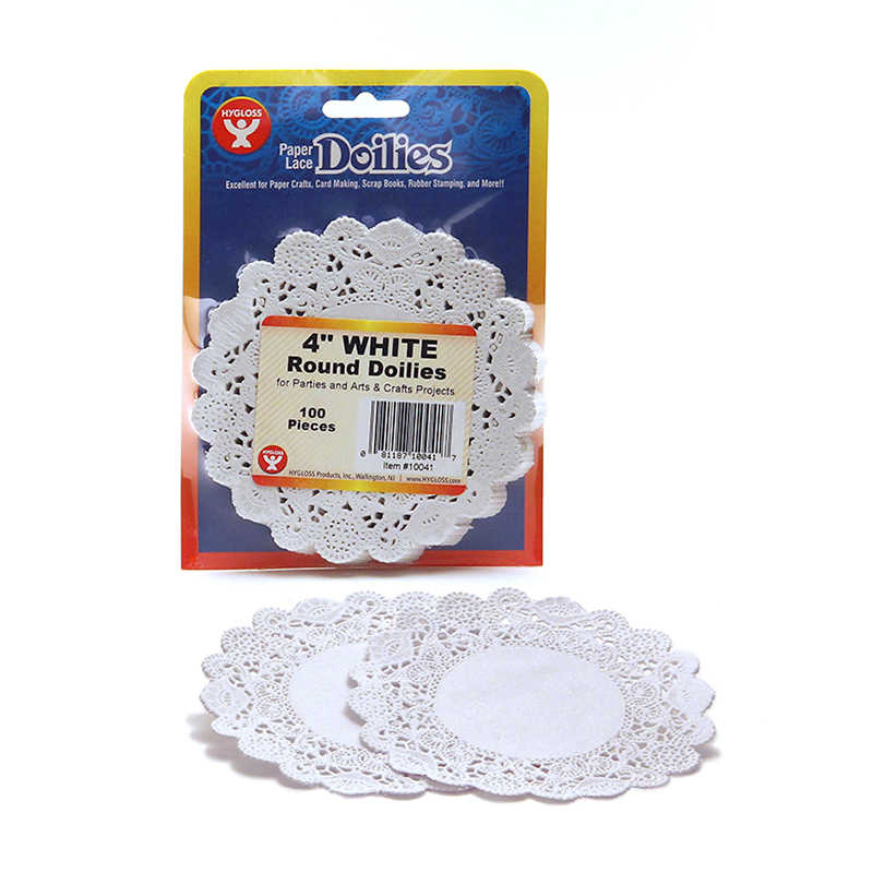 Hygloss® Round Paper Lace Doilies, White, 4", 100 Per Pack, 6 Packs