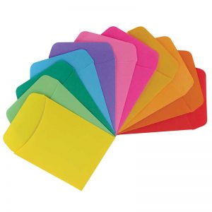 Hygloss® Non-Adhesive Library Pockets, Bright Colors, Pack of 30