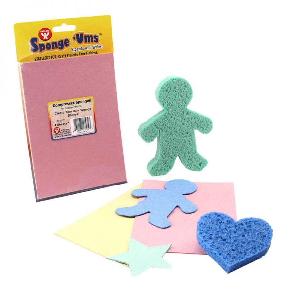 Hygloss® Sponge ’Ums, 5" x 7", 4 Sheets (Cellulose Sponge)