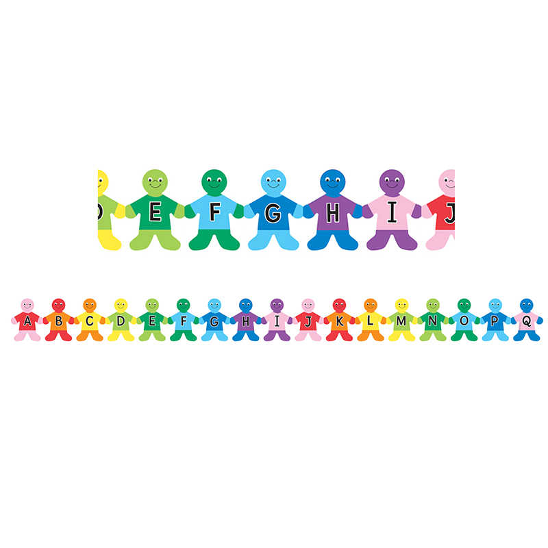 Hygloss® Alphabet Kids Upper Case Border, 12 Strips/36 Feet