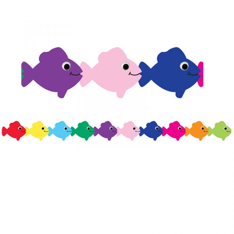 Hygloss® Multi-Color Fish Border, 12 Strips/36 Feet