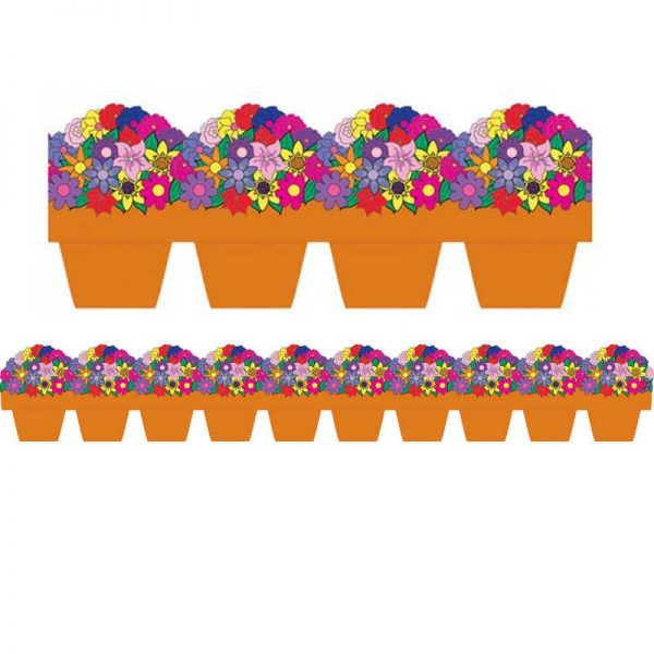 Hygloss® Flower Pot Die Cut Border