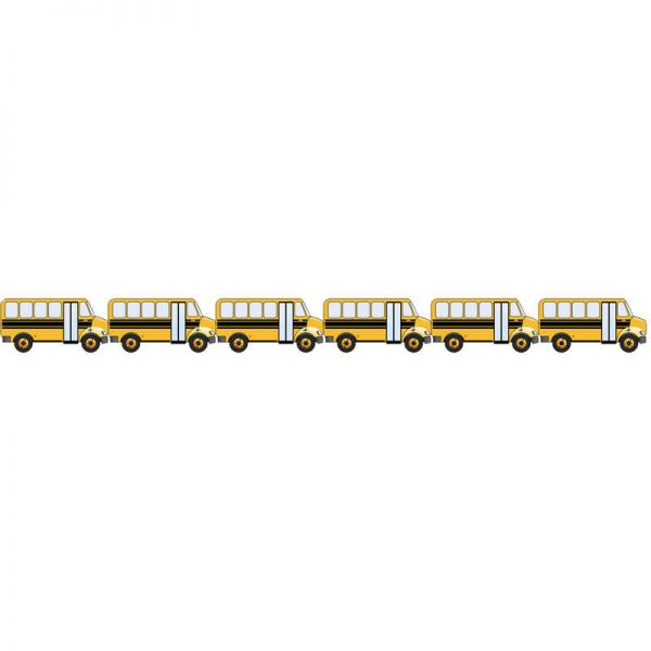Hygloss School Bus Die Cut Border, 12 Strips/36 Feet