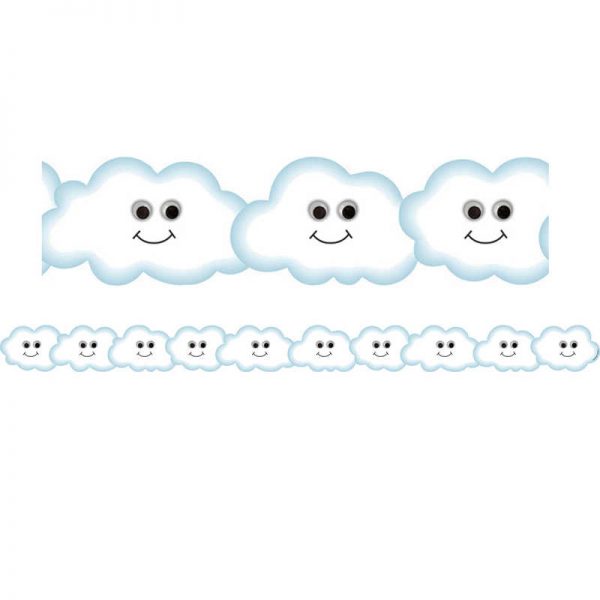 Hygloss® Happy Cloud Border, 12 Strips/36 Feet