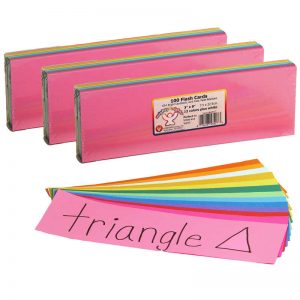 Hygloss® Bright Flash Cards, 3" x 9", 100 Per Pack, 3 Packs