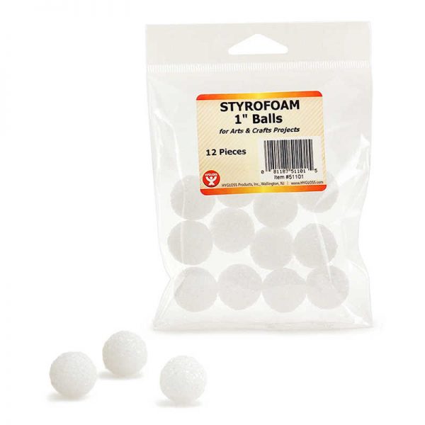 Hygloss® Styrofoam™, 1" Balls, Pack of 12