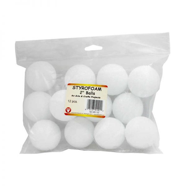 Hygloss® Styrofoam™, 2" Balls, Pack of 12