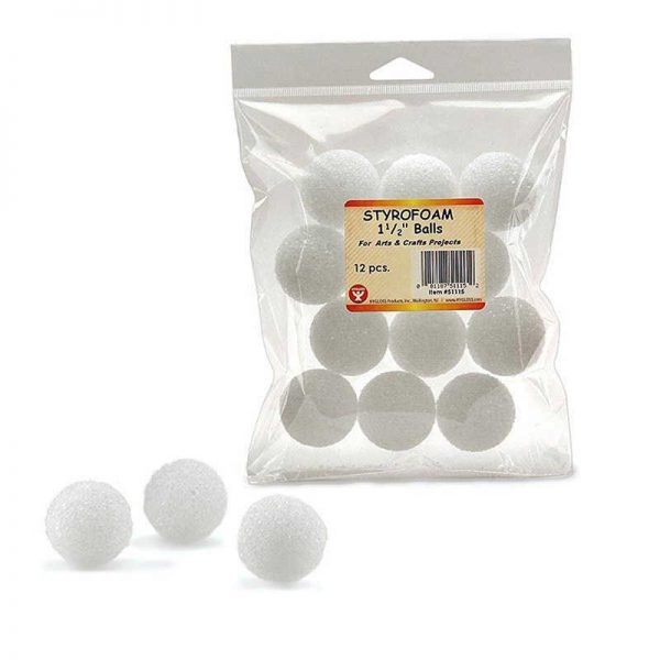 Hygloss® Styrofoam™, 1 1/2" Balls, Pack of 12