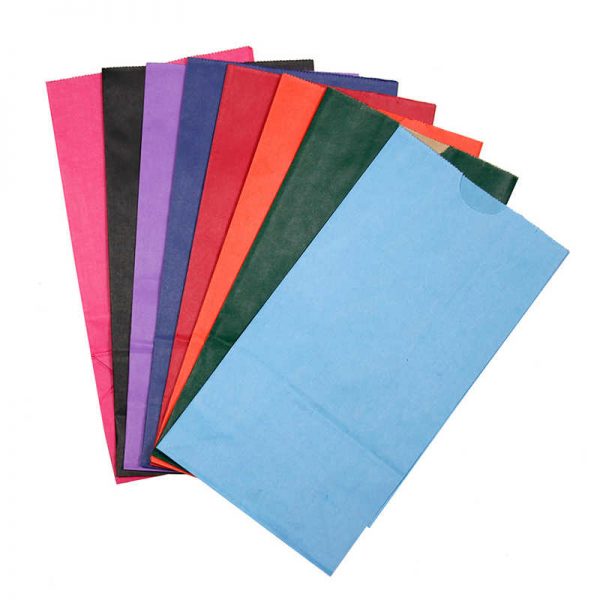 Hygloss® Bright Assorted Bags, 6" x 3 1/2" x 11", 28 bags