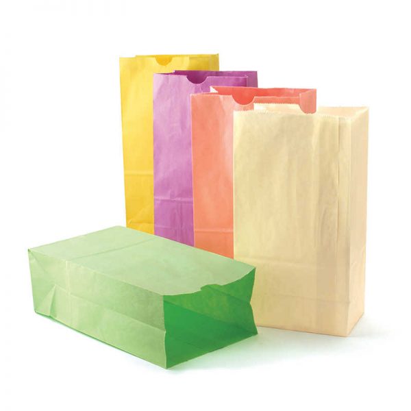 Hygloss® Pastel Assorted Bags, 6" x 3 1/2" x 11", 28 bags