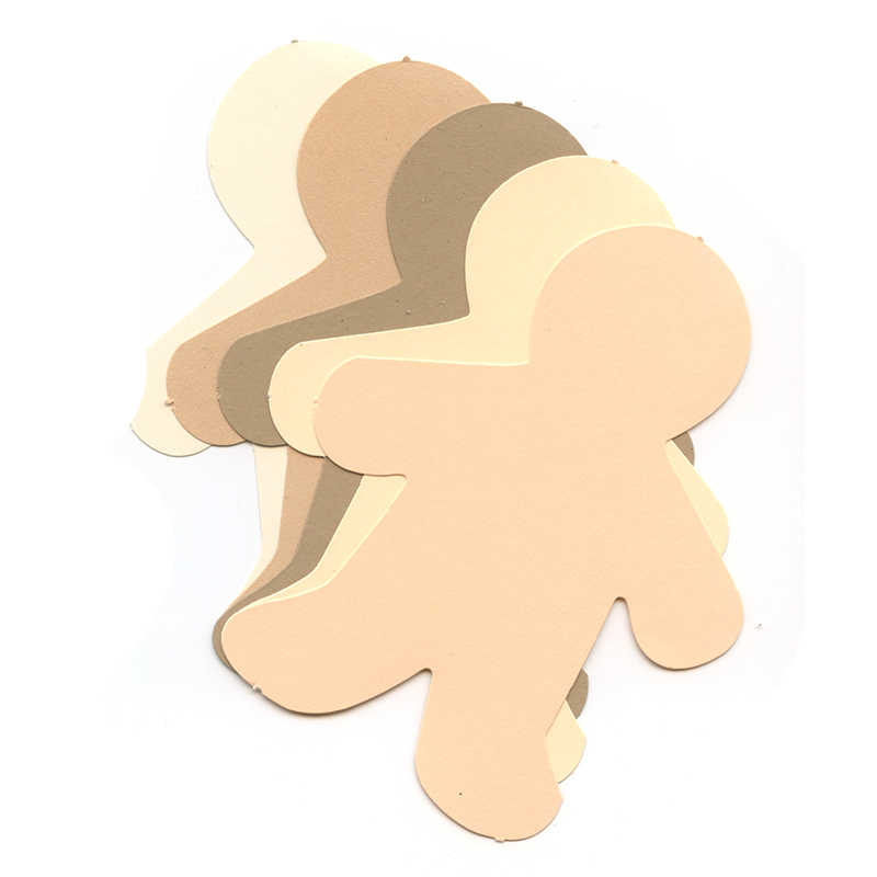 Hygloss® Multicultural Colors People Shape Cut-Outs, 5" Wee Kid, Pack of 24