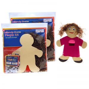 Hygloss® Culturally Diverse People Kit, 7", 24 Per Pack, 2 Packs