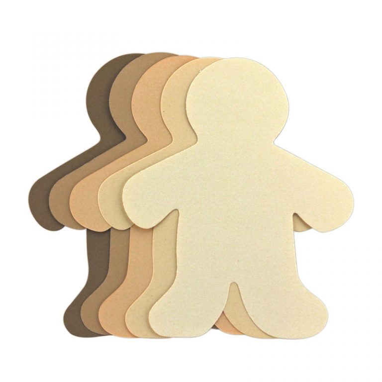 Hygloss® Multicultural Colors People Shape Cut-Outs, 8.5" Daddy, Pack of 24