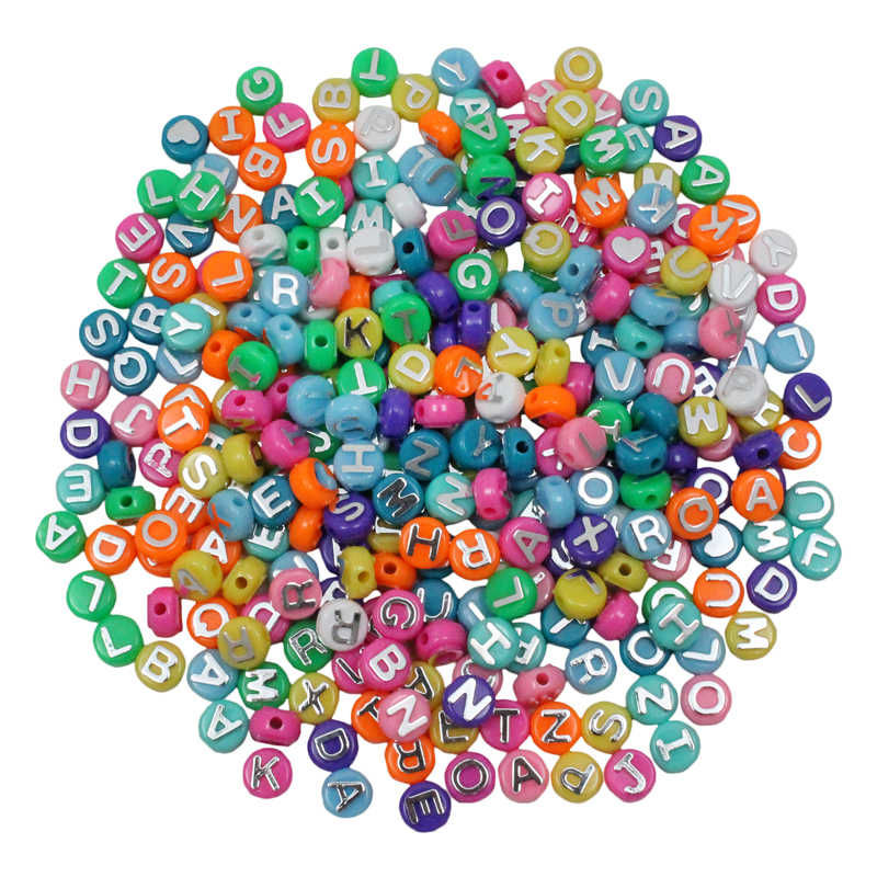 Alphabet Pastel Cube Beads - 300/Pack