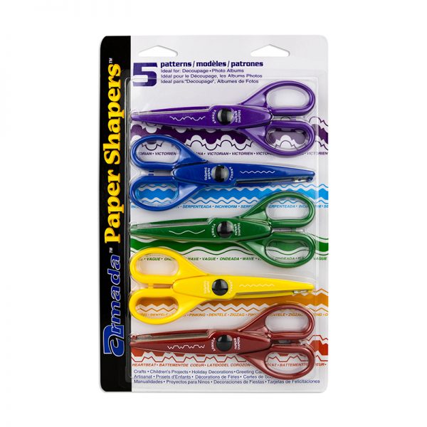 Hygloss Paper Shapers® Decorative Scissors 5-Pack, Set 1